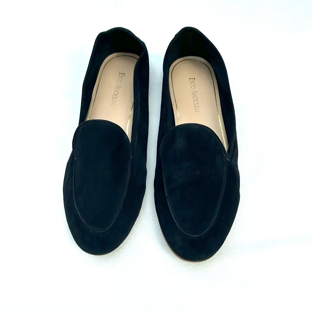 Enzo Angiolini Black Suede Loafers